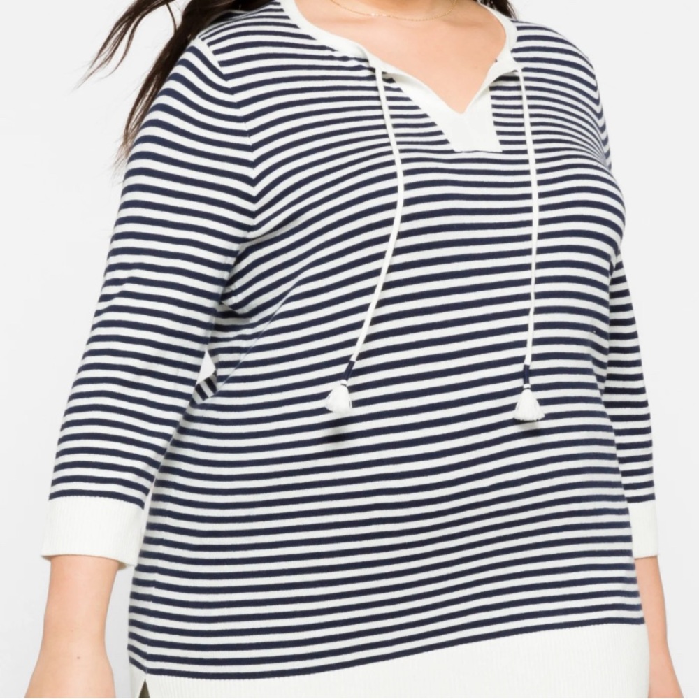 MARKET & SPRUCE
Leila Split Neck Tassel Sweater